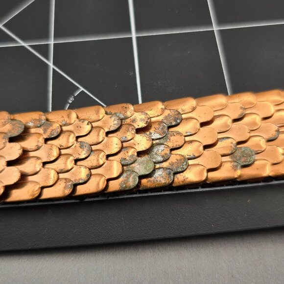 VTG Solid Copper Thunderbird Buckle w/ Stretch Belt 31" Native American Style - Picture 12 of 13